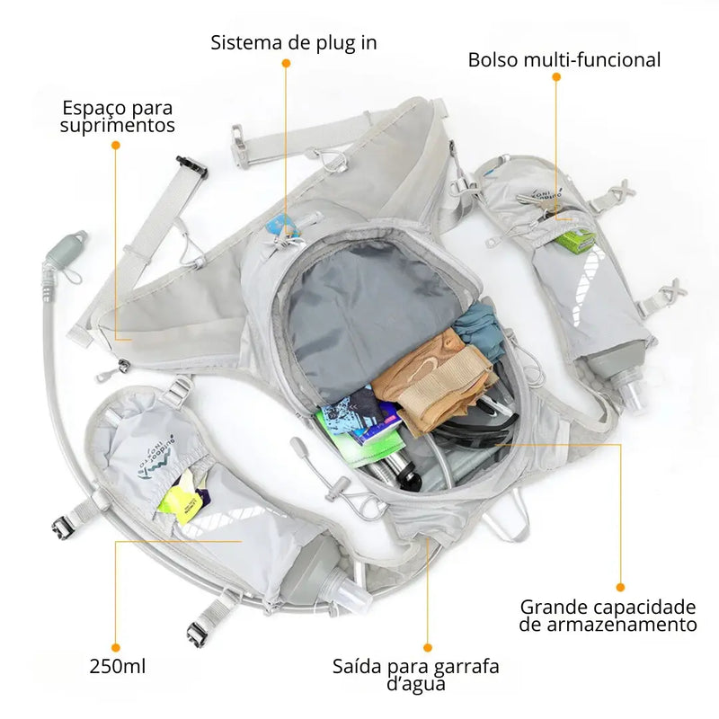 Mochila Colete de Hidratação Impermeável 10L